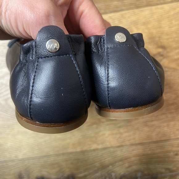AGL Sheryl Moc Moccasin in Navy Blue Leather Loafers Size 37/7 - Picture 5 of 11